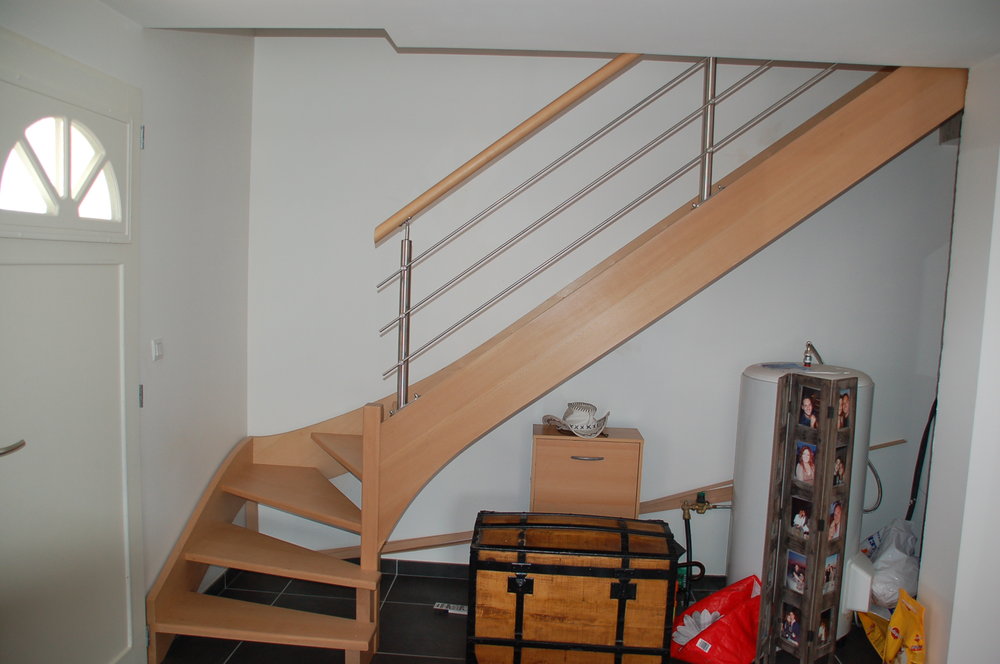 escalier quart tournant rampe